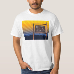 T-shirts bem-vindo ao Colorado