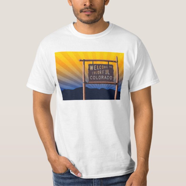 T-shirts bem-vindo ao colorado colorido (Frente)