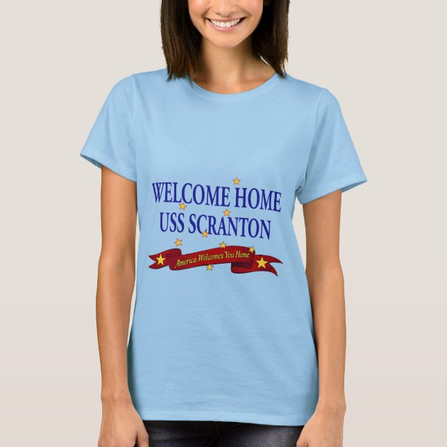 T-shirts Bem-vindo ao Home USS Scranton (Frente)