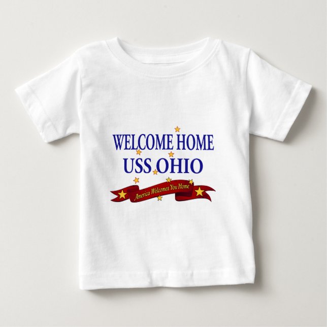 T-shirts Bem-vindo USS Domésticos Ohio (Frente)