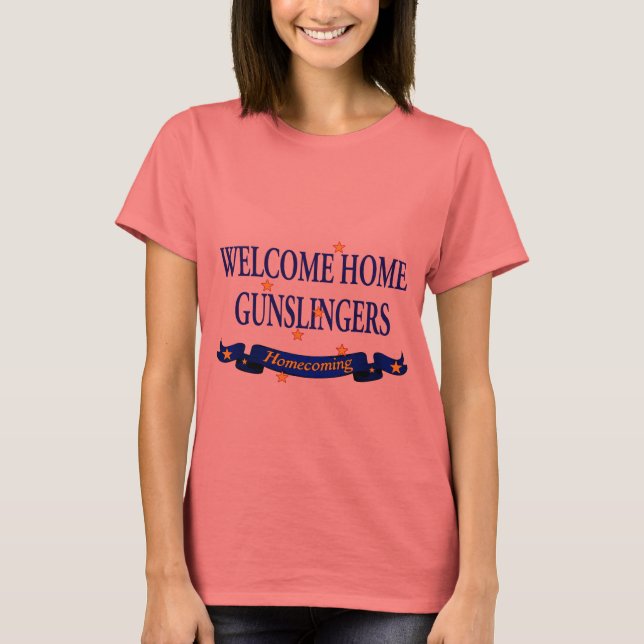 T-shirts Bem-vindos ao Home Gunslingers (Frente)