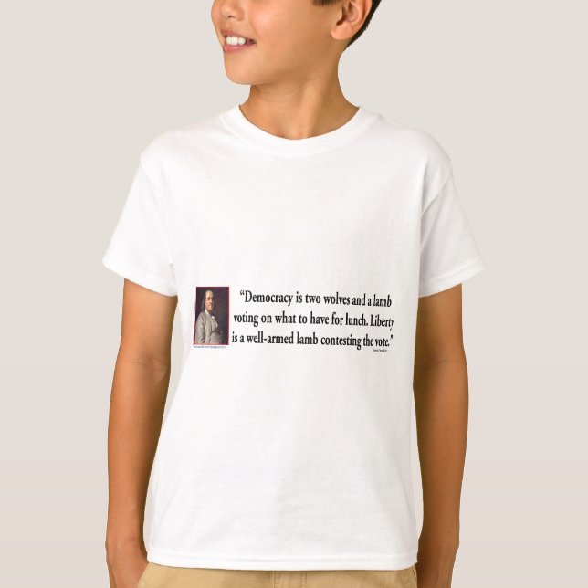 T-shirts Ben Franklin No Controle De Armas (Frente)