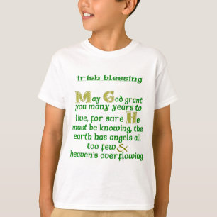 T-shirts Bênção Irlandesa para Longa Vida