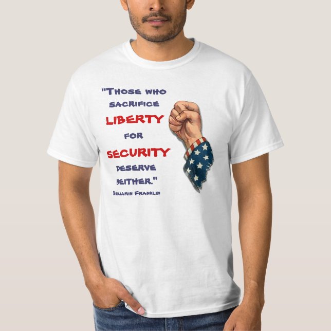T-shirts Benjamin Franklin Liberty Shirt (Frente)