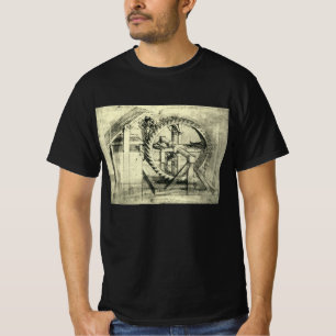 T-shirts Besta de Armas de Leonardo da Vinci Impulsionada p