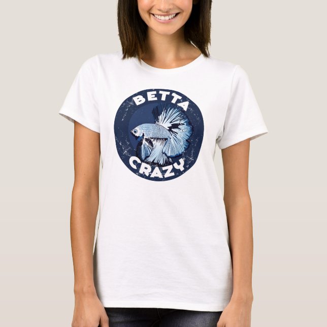 T-shirts Betta Crazy - Camisa-T feminina (Frente)