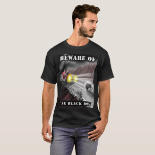T-shirts Beware do cão preto (o retrato)