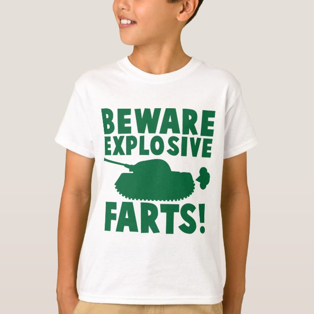 T-shirts Beware EXPLOSIVO FARTS! (Frente)
