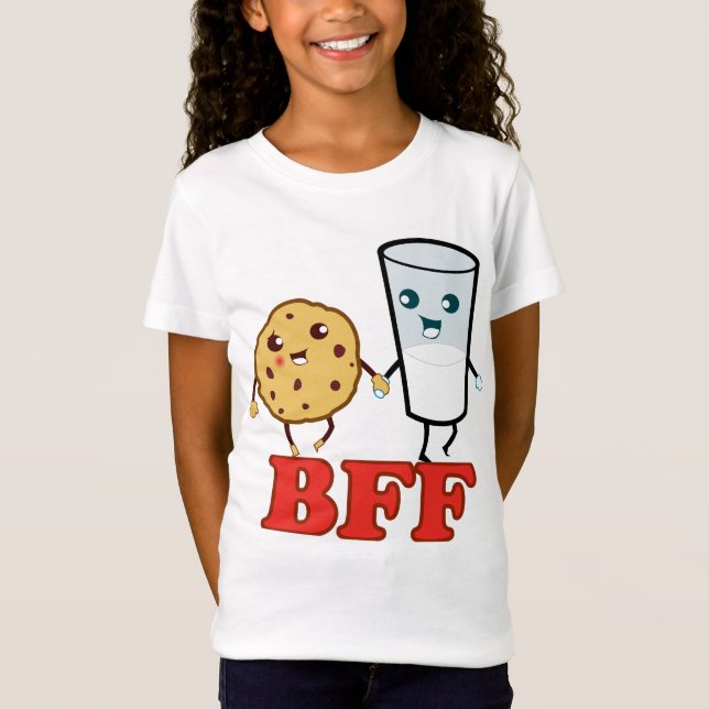 T-shirts BFF, biscoito e leite (Frente)
