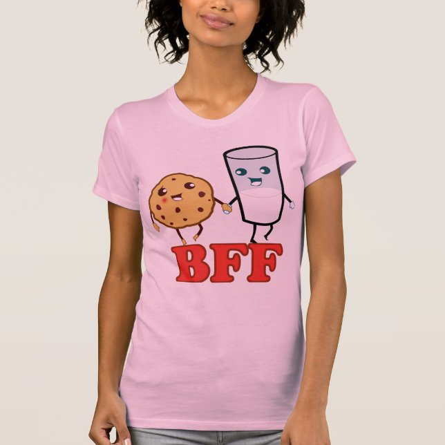 T-shirts BFF, biscoito e leite (Frente)