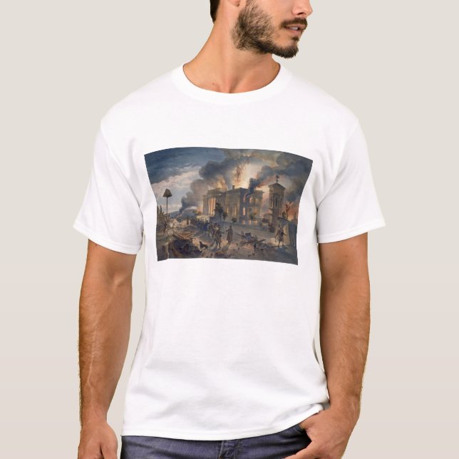T-shirts Biblioteca pública e templo dos ventos, placa de (Frente)