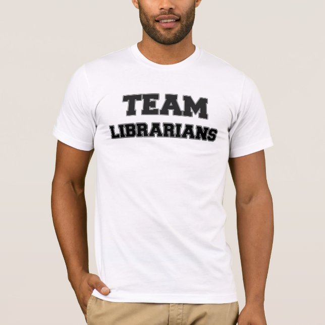 T-shirts Bibliotecários da equipe (Frente)