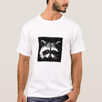 T-shirts Bicho urbano - cara do guaxinim - design animal