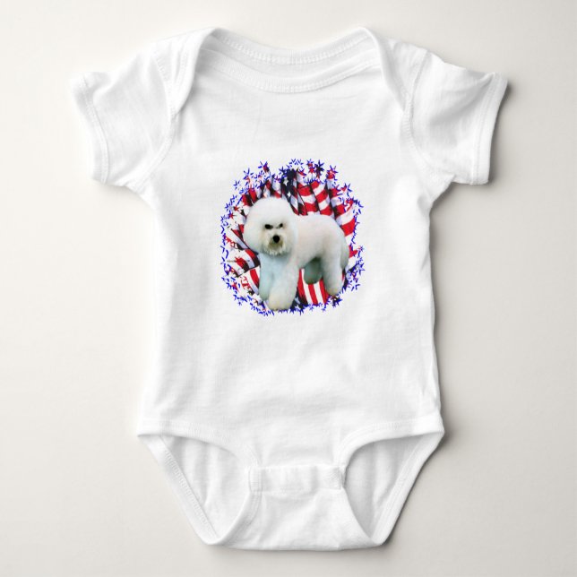 T-shirts Bichon Frise Patriot (Frente)