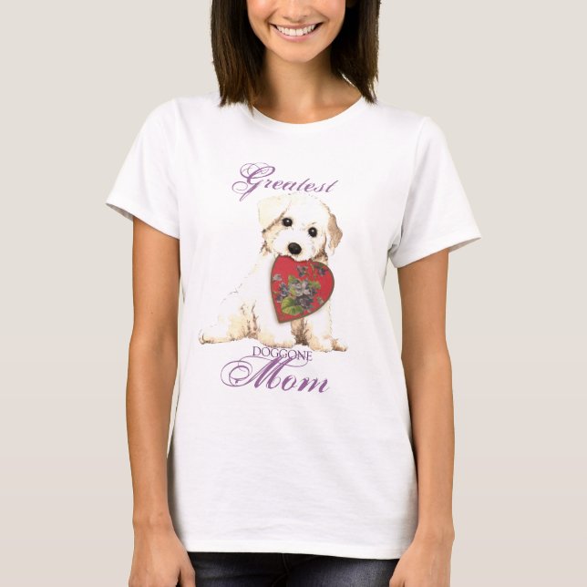 T-shirts Bichon Heart Mãe (Frente)