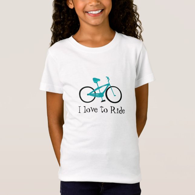 T-shirts Bicicleta Aqua com Frase (Frente)