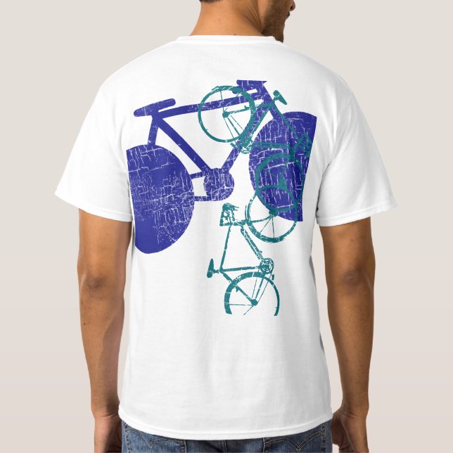 T-shirts bicicleta azul (Verso)