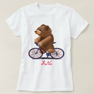 T-shirts Bicicleta e impressão do urso de ursinho