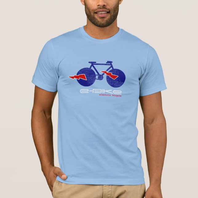 T-shirts bicicleta eletrônica, bicicleta elétrica (Frente)
