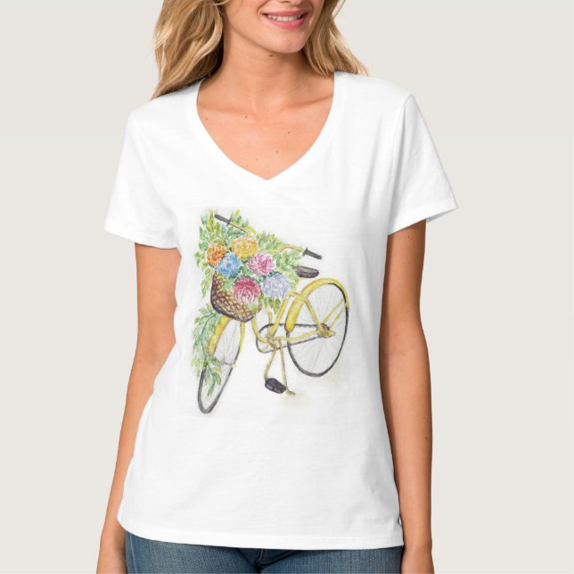 T-shirts Bicicleta & flores (Frente)