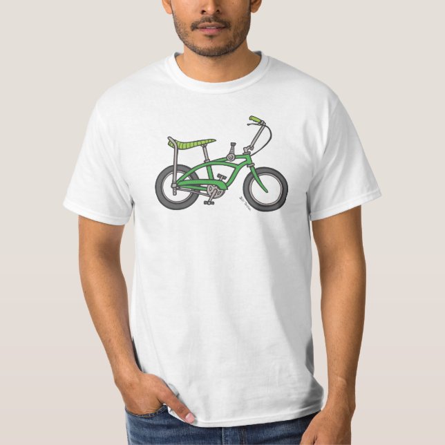 T-shirts Bicicleta verde do músculo (Frente)