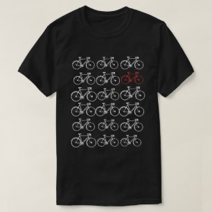 T-shirts bicicletas brancas em preto