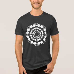 T-shirts bicicletas estilizados brancas nos círculos