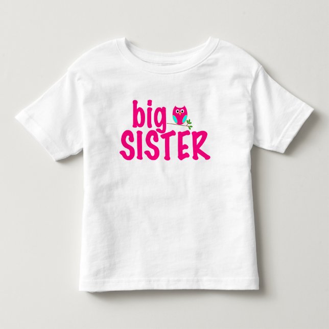 T-shirts Big Sister Owl (Frente)