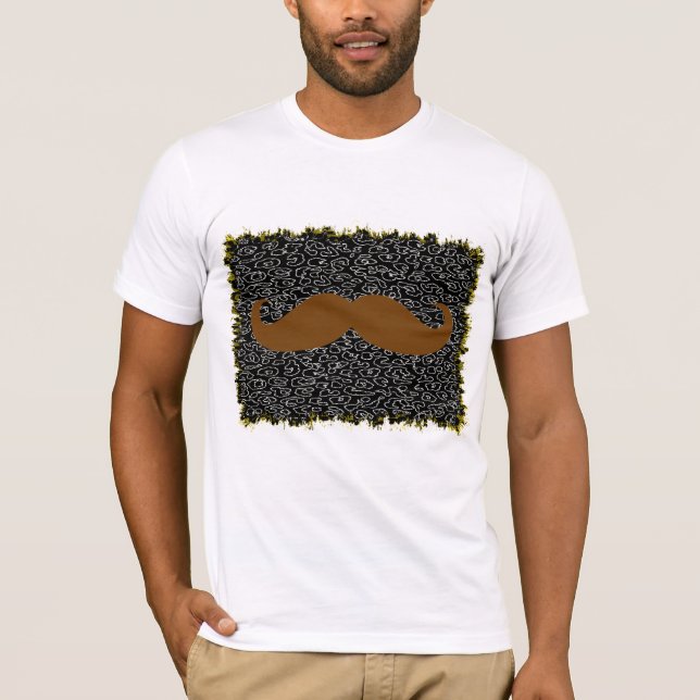 T-shirts Bigode castanho na pele-leopardo (Frente)