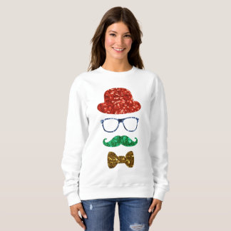 T-shirts bigode de hipster de natal