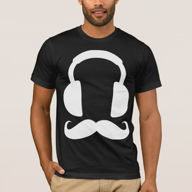 T-shirts Bigode do auscultadores (Frente)
