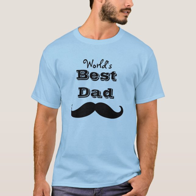T-shirts Bigode do pai do mundo o melhor (Frente)