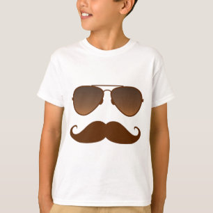 T-shirts Bigode dos óculos de sol