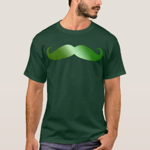 T-shirts Bigode verde do irlandês do bigode