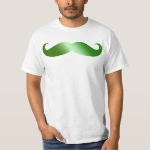 T-shirts Bigode verde do irlandês do bigode
