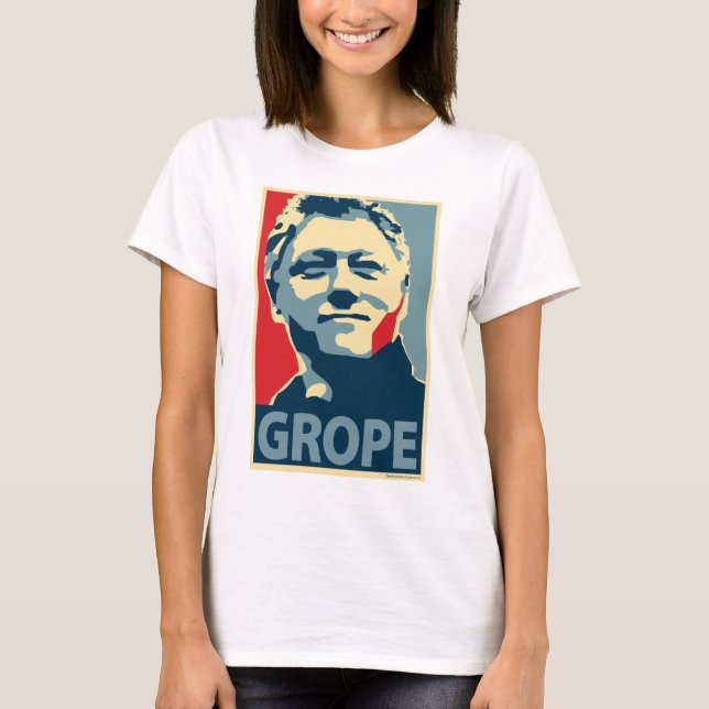 T-shirts Bill Clinton - Grope: Parte superior das senhoras (Frente)