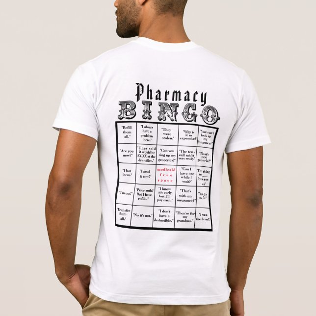 T-shirts Bingo da farmácia (Verso)