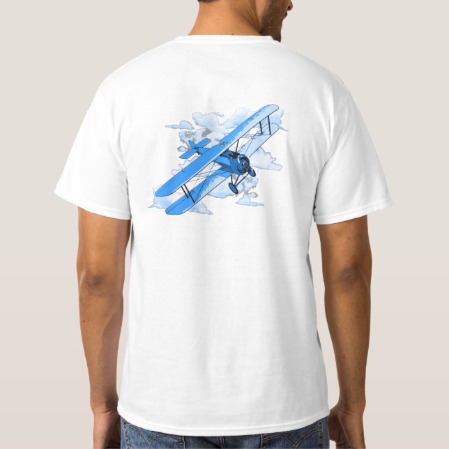 T-shirts Biplano do vôo do vintage (Verso)