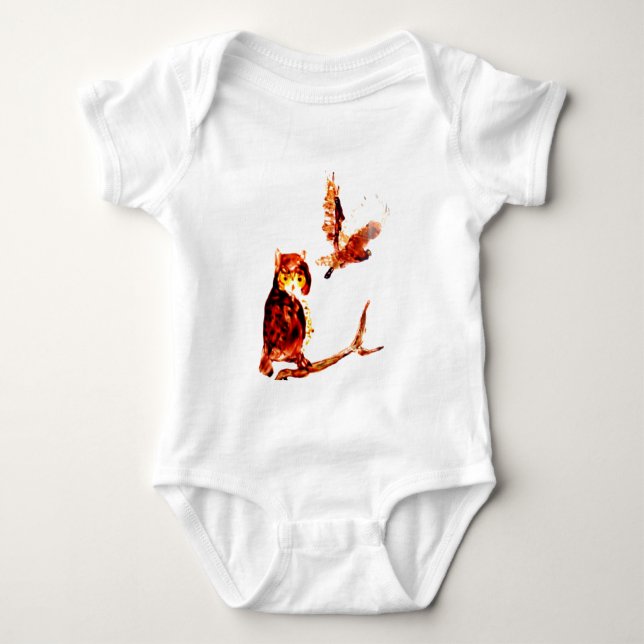 T-shirts Bird Art Tawny Ows (Frente)