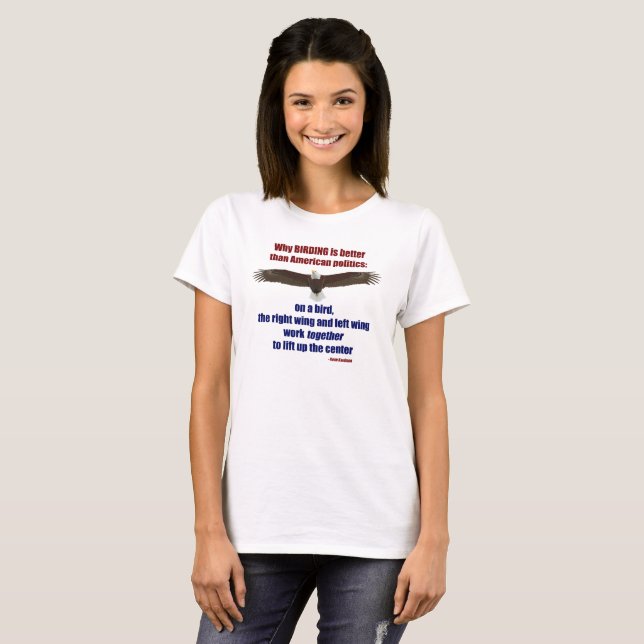 T-shirts Birding e política T - mulheres (Frente Completa)
