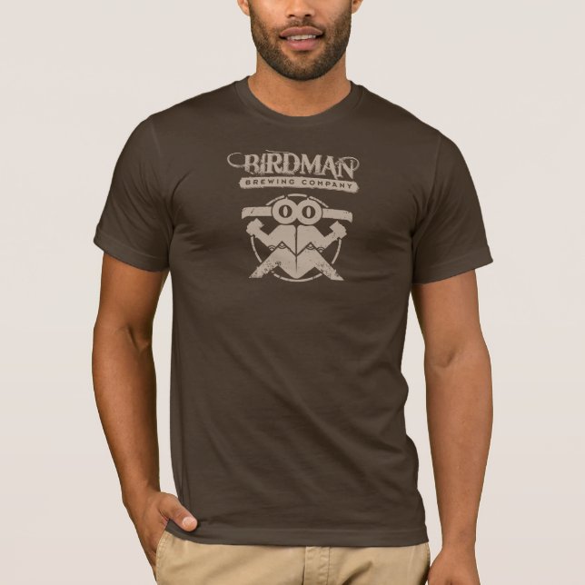 T-shirts Birdman Brewing Empresa - Tan claro em Brown (Frente)