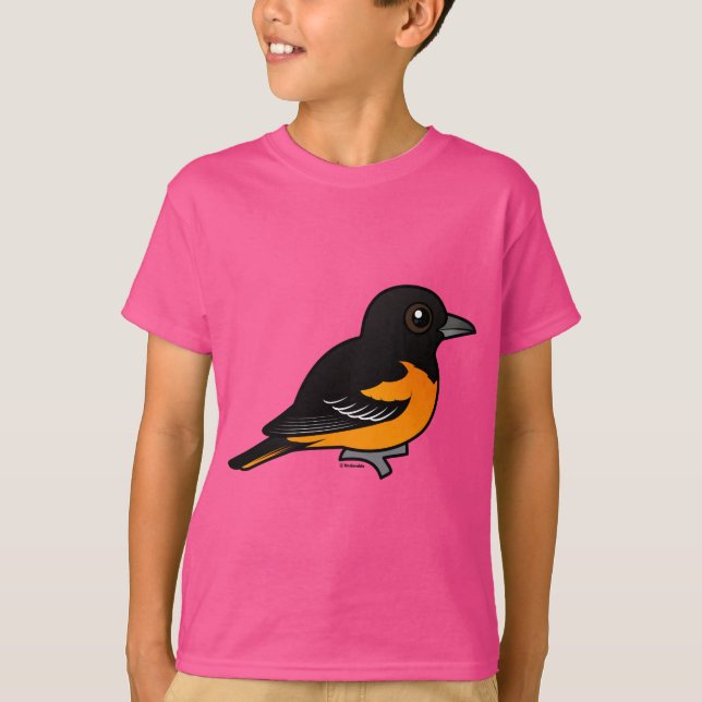 T-shirts Birdorable Baltimore Oriole (Frente)