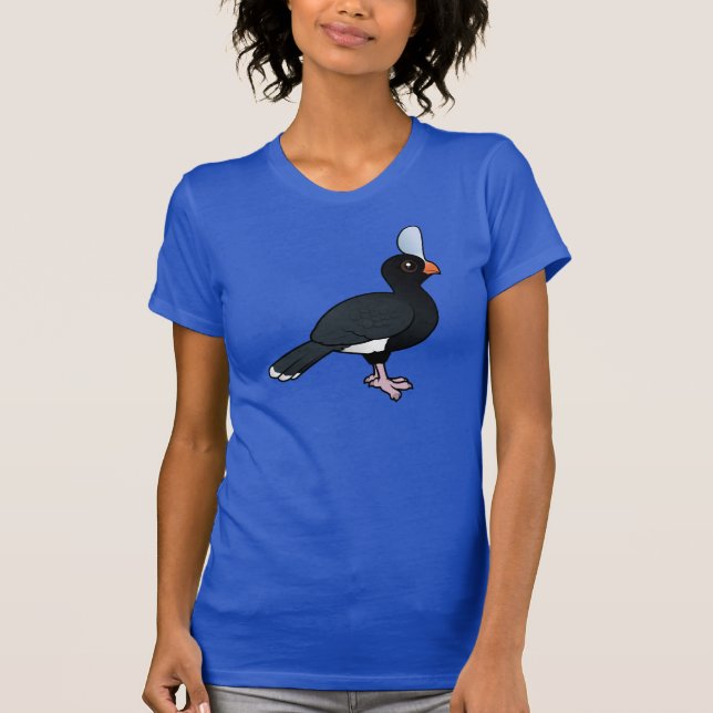 T-shirts Birdorable Curassow protegido com capacete (Frente)