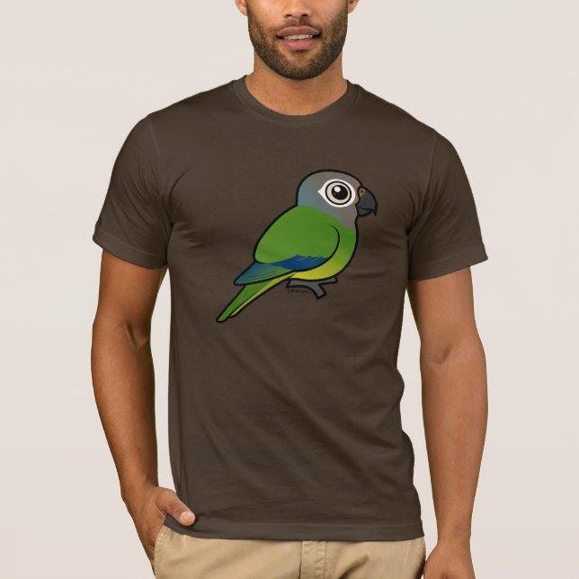 T-shirts Birdorable Obscuro-dirigiu Conure (Frente)