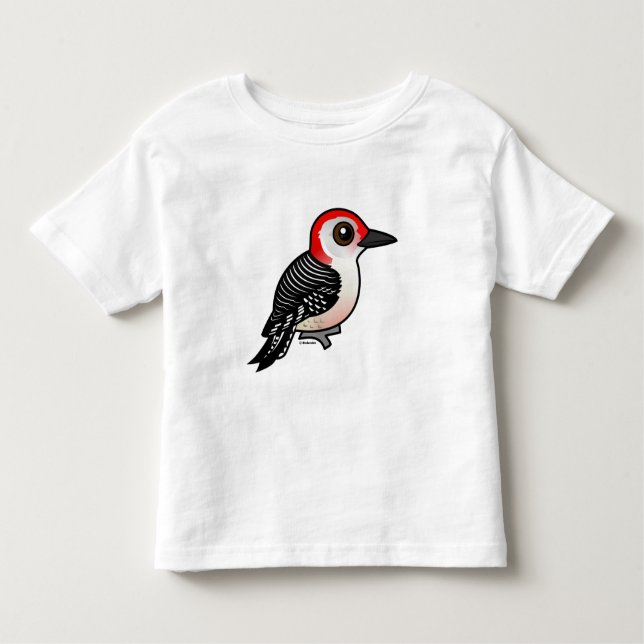 T-shirts Birdorable Vermelho-inchou o pica-pau (Frente)