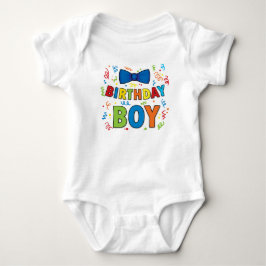 T-shirts Birthday Boy Baby party shirt Arco Tie e confetti