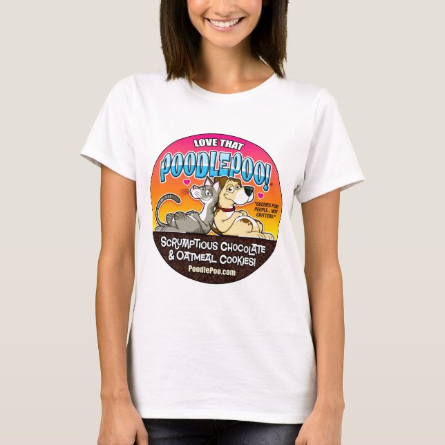 T-shirts Biscoitos de Poo da caniche (Frente)