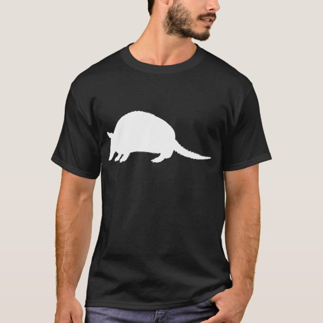 T-shirts Black and White Armadillo (Frente)