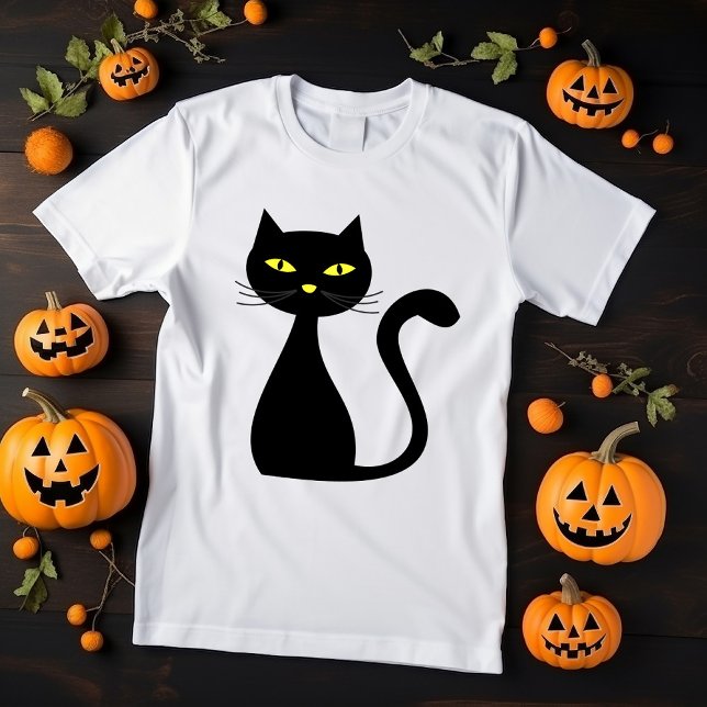 T-shirts Black Cat Halloween (Criador carregado)