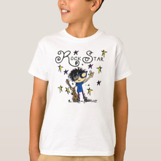 T-shirts Black Hair Boy Star